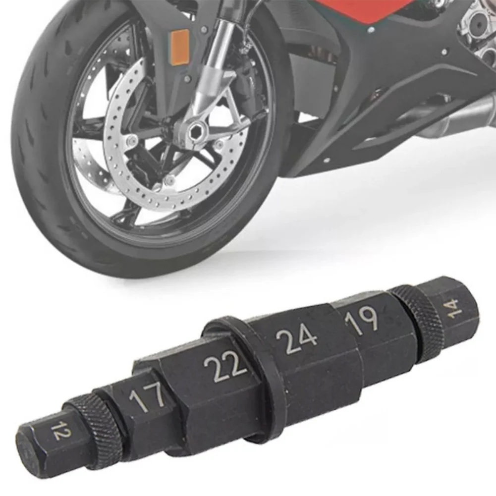 Motorcycle Wheel Axle Spindle Tools Hex Wrench Socket 12-24mm Spindle Nut Socket For Nut Tire Wheel Fork Rear Socket Adapter