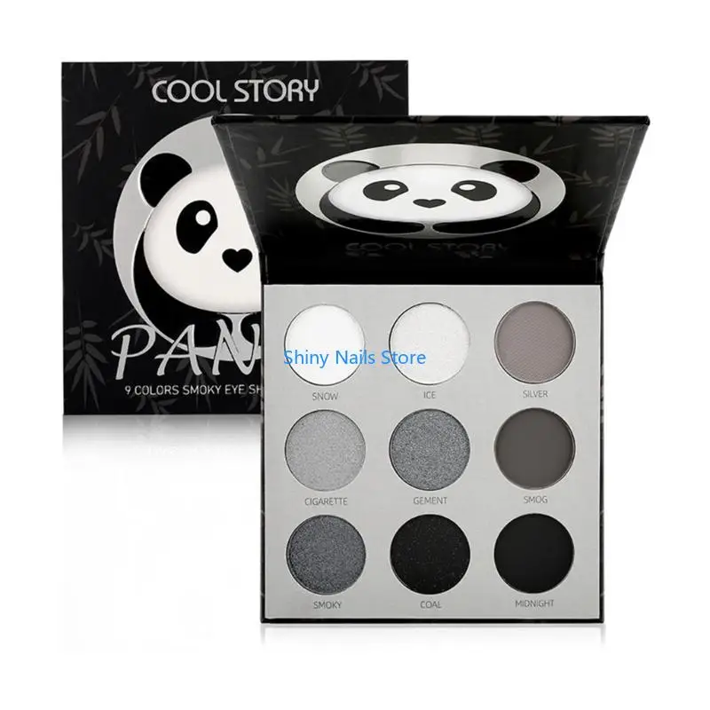 

Black/Silver Smoky Eyeshadow Palette,White Black Eye Palette,Matte Eye Makeup Palette,Gray White