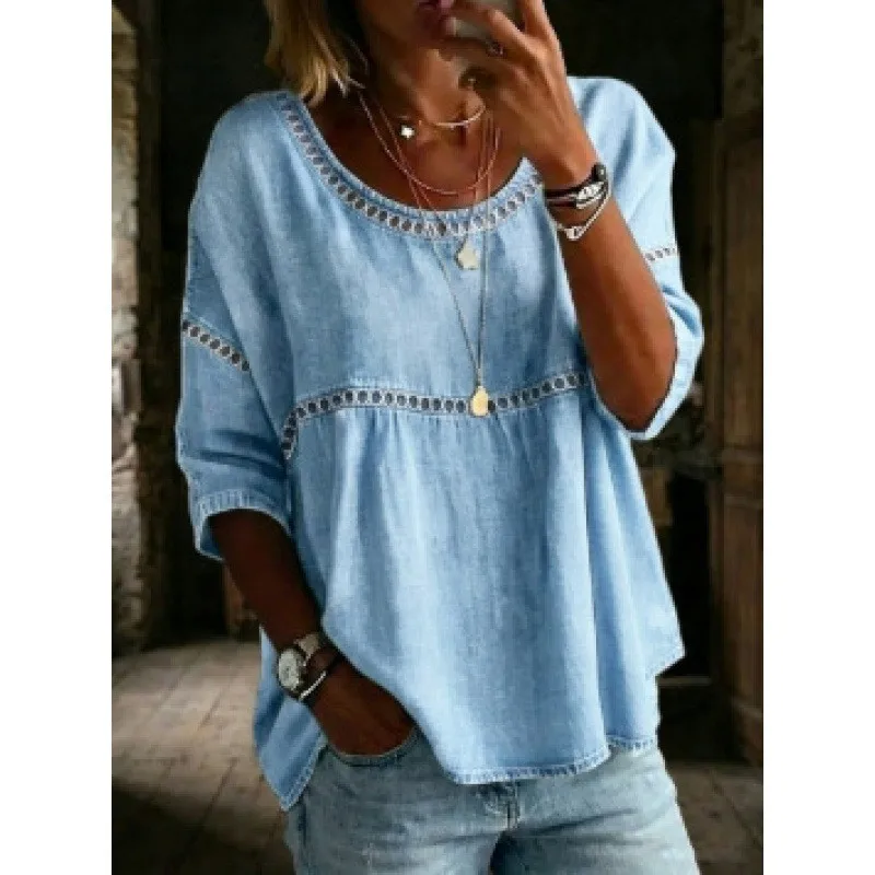 Round Neck Casual Top Regular Length with Straight Cut Daily Anime Cartoon Pattern Kawaii Casual Top T Shirts Summer for Women