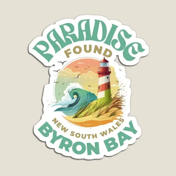 Beautiful Byron Bay Lighthouse  Magnet for Fridge Organizer Toy Baby  Funny Stickers Colorful Holder Refrigerator Cute Kids