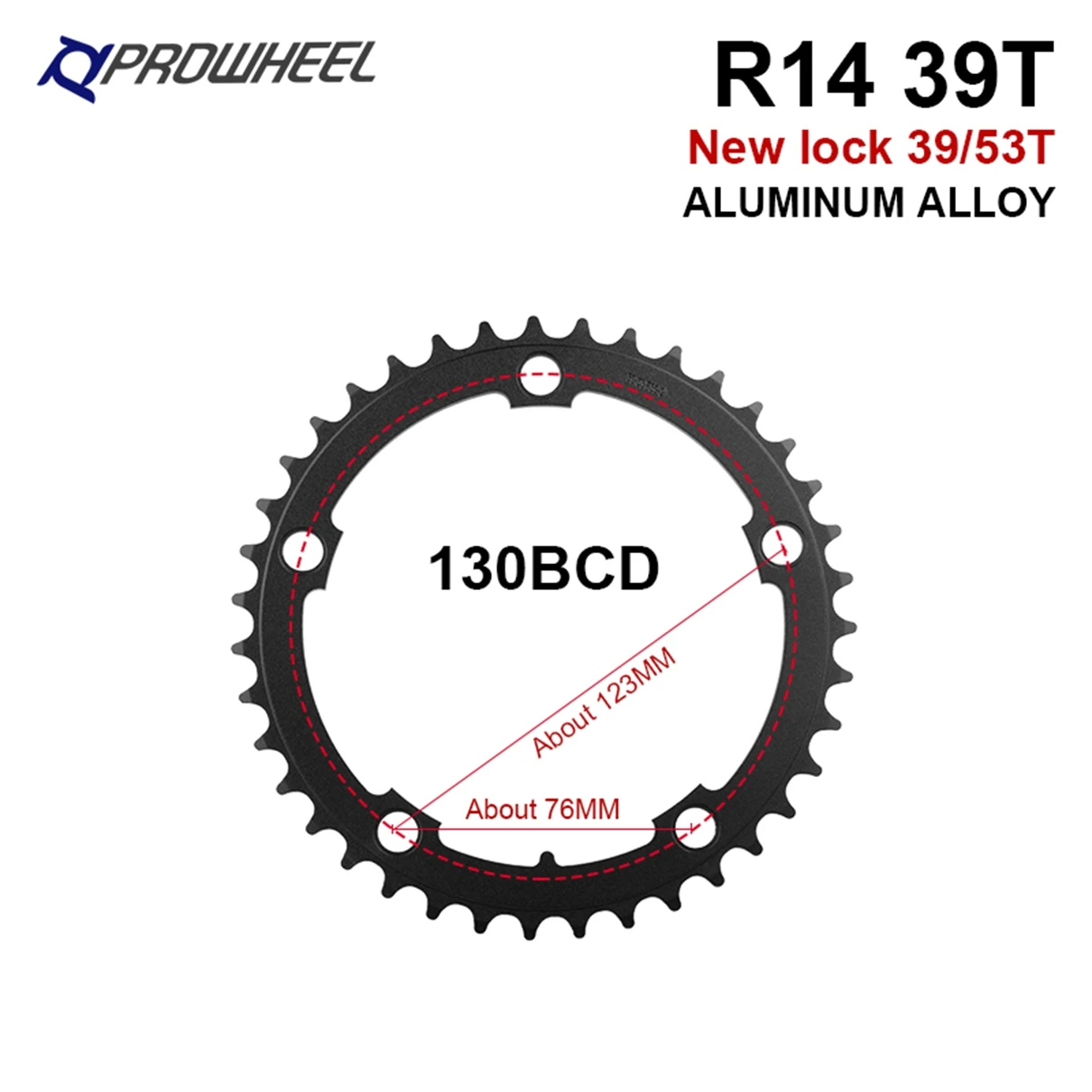 Prowheel bici da strada ruota dentata 130 BCD 53T 39T doppia velocità corona bicicletta corona BCD 130 Bike Star 10S 11S velocità parti della bici