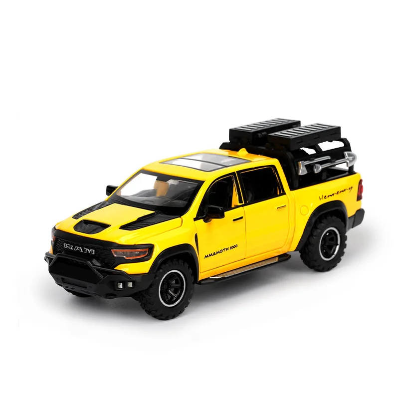 1/32 RAM 1000 TRX Mammoth Picku Legierung Automodell Sound und Licht zurückziehen Kinderspielzeug Sammlerstücke Geburtstagsgeschenk