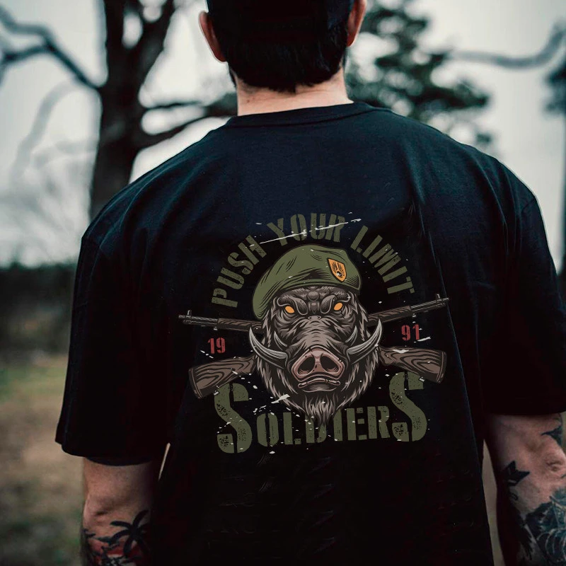 New Sale 2026 Hardman Club Summer Short-Sleeved T-Shirt Wild Boar Warrior Cotton Short-Sleeved Shirt