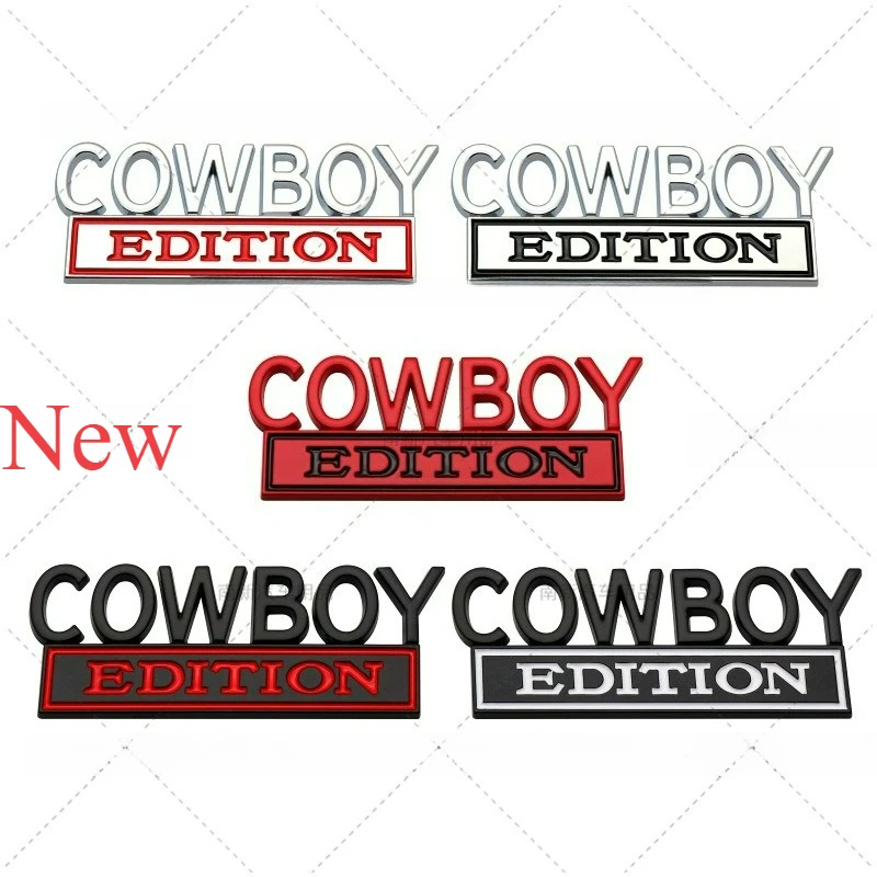

High-quality Modification Metal 3D Stereoscopic Car Sticker COWBOY EDITION Body Decoration Scratch Cover Car Accessories