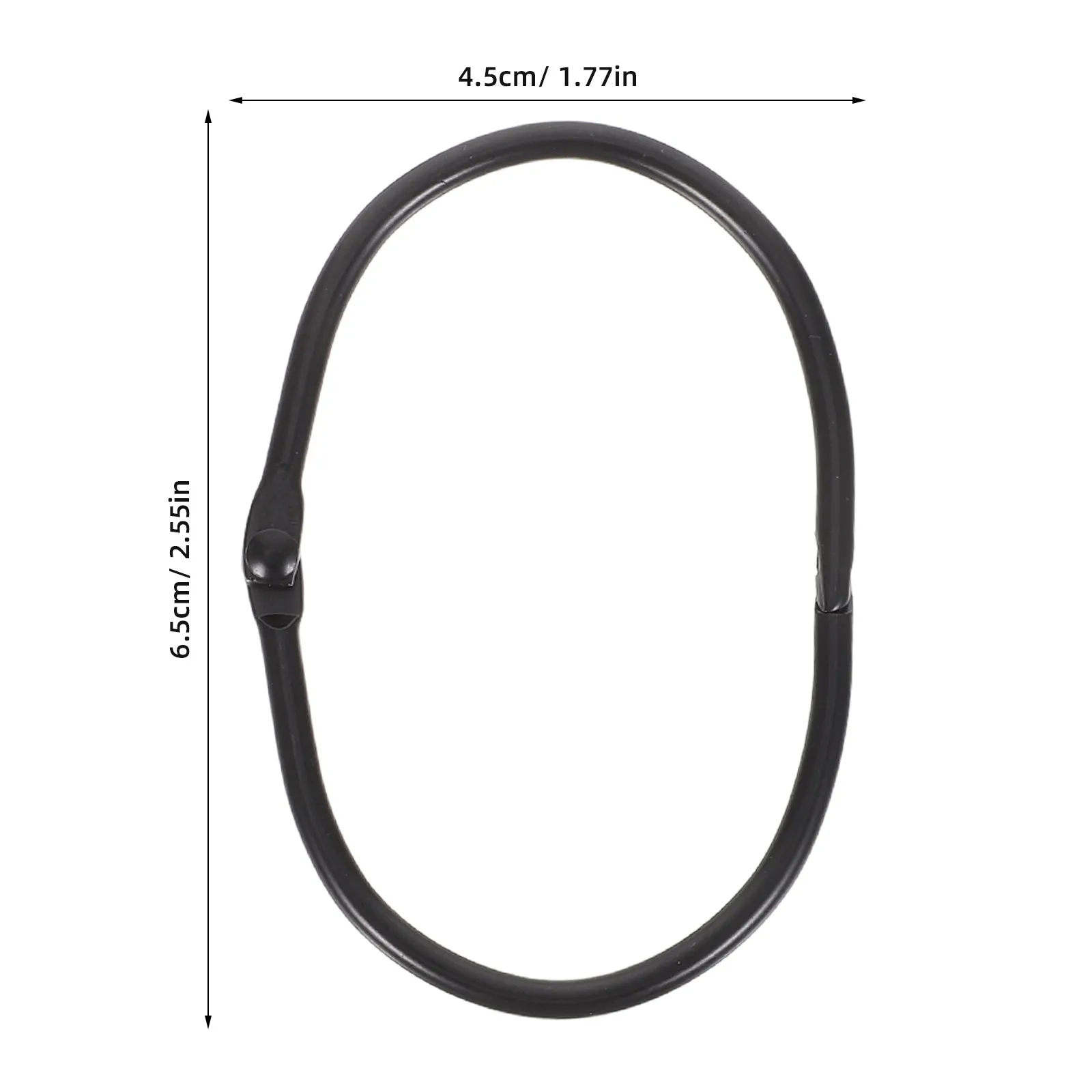 24Pcs Shower Curtain Rings Oval Snap Metal Drapery Rings Quick Install Smooth Glide Bathroom Curtain Rod Hooks view 3