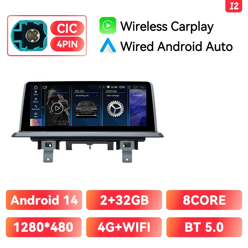Ai Stem Draadloze Carplay Autoradio Multimedia Voor Bmw 1 Serie E81 E82 E87 E88 2005-2012 Dsp Gps 8 Core 6 + 128 Gb Gps Autoradio