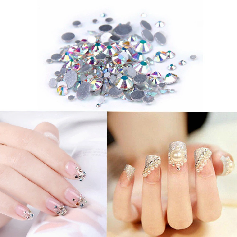 Gemmes scintillantes S3/S4/S5/Dock/S8, verre plat astronomique, diamant Nail Art, biscuits cristal, ornement non correctif, décoration de manucure bricolage, téléphone