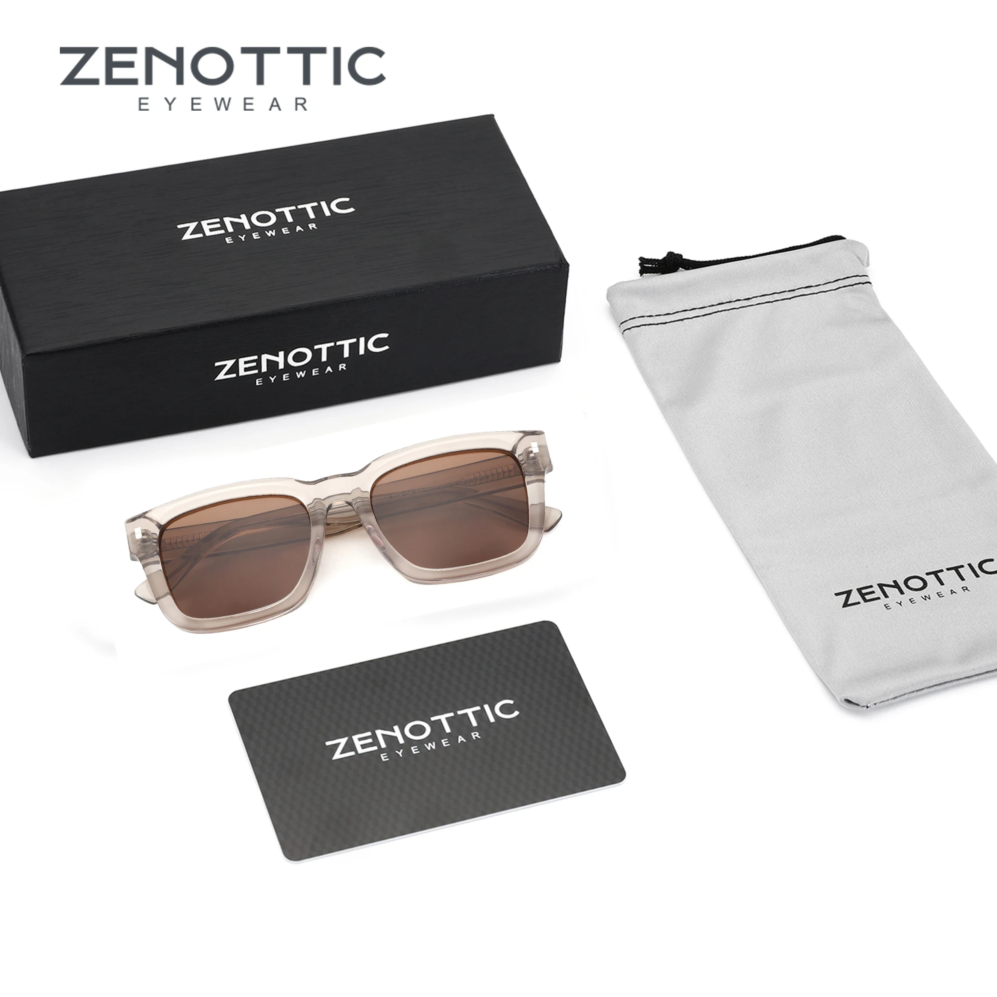 

ZENOTTIC квадратные поляризационные солнцезащитные очки ручной работы из ацетата, модные прямоугольные солнцезащитные очки для мужчин, путешествия, вождение