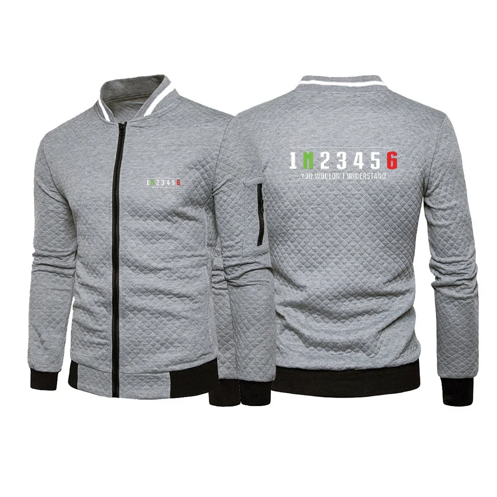 Biker 1n23456 Motorcycle 2023 Men's New Spring And Autumn Zipper Sweatshirts Stand Collar Casual Zipper Up Sweatshirts Clothing