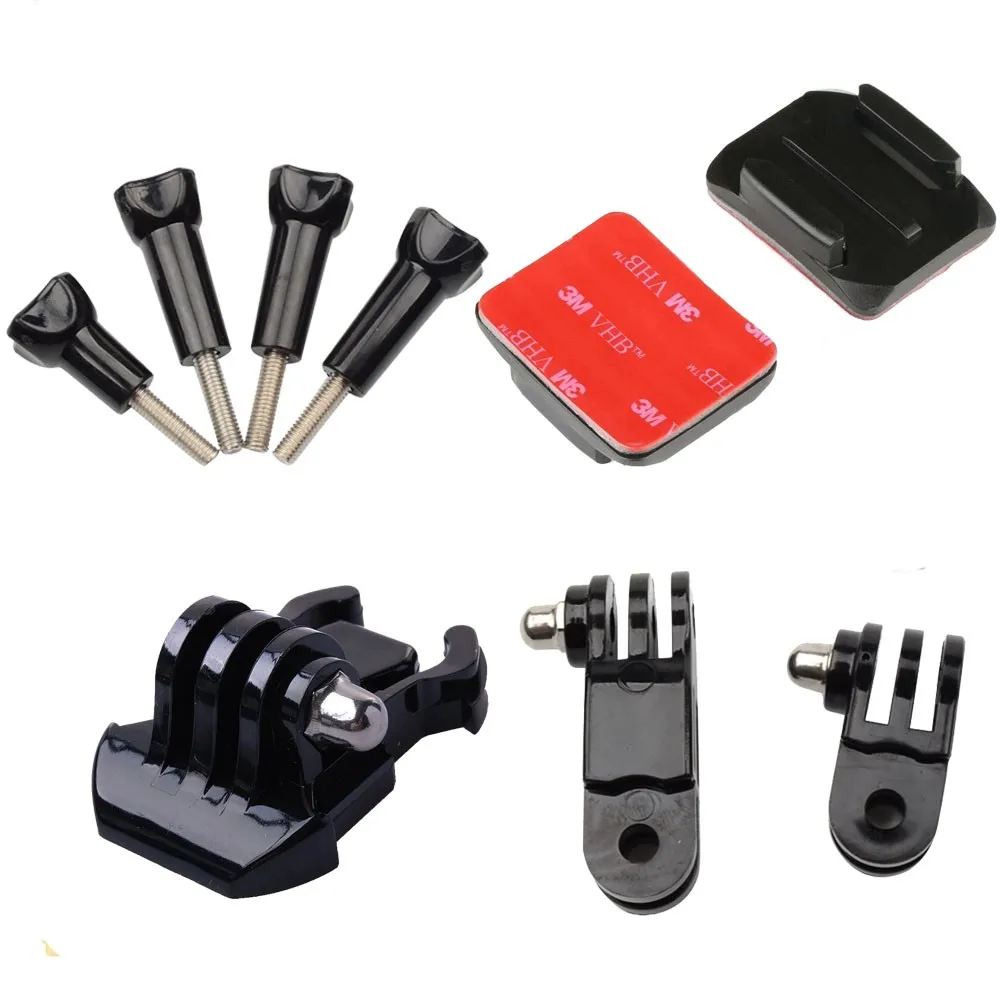 Camera Helmet Adhesive Sticky Flat Curved Mounts Adjustable Pivot Arm For GoPro Hero Insta360 DJI Osmo Action Camera Accessories