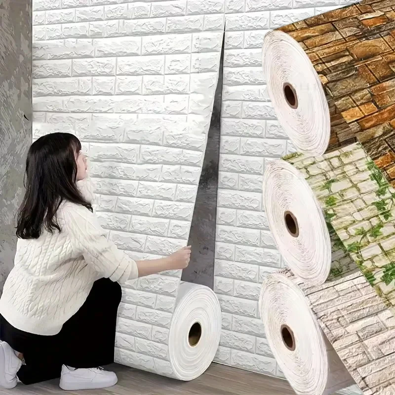 70 cm 3D-Wandaufkleber, selbstklebend, Hintergrunddekoration, Schlafzimmer, Wohnzimmer, Badezimmer, wasserdichte Tapete für Heimdekoration