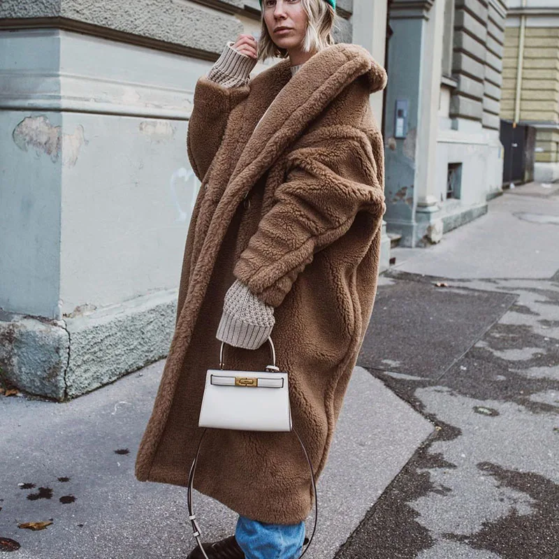 

Fur Coat Fur & Faux 2025 New Winter Women's Fur Coat Fashion Temperament Lapel Solid Color Women Fur Coat Feminine Elegance H369