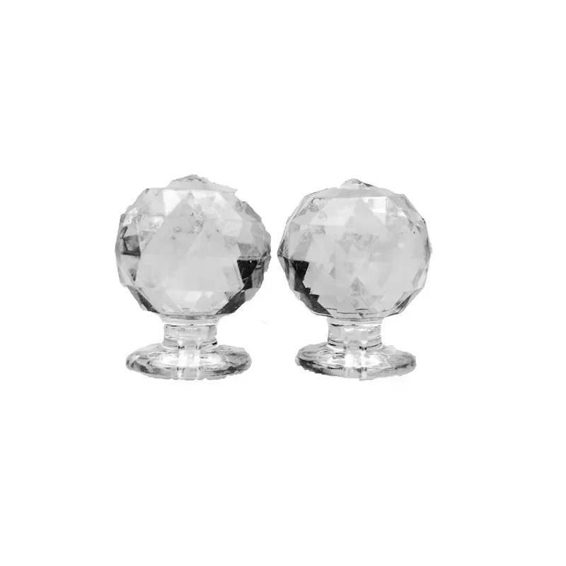 500PCS Transparent Crystal Door Knobs 18MM Transparent Acrylic Kitchen Cabinet Drawer Knob Clear Glass Diamond Door Pull Handle