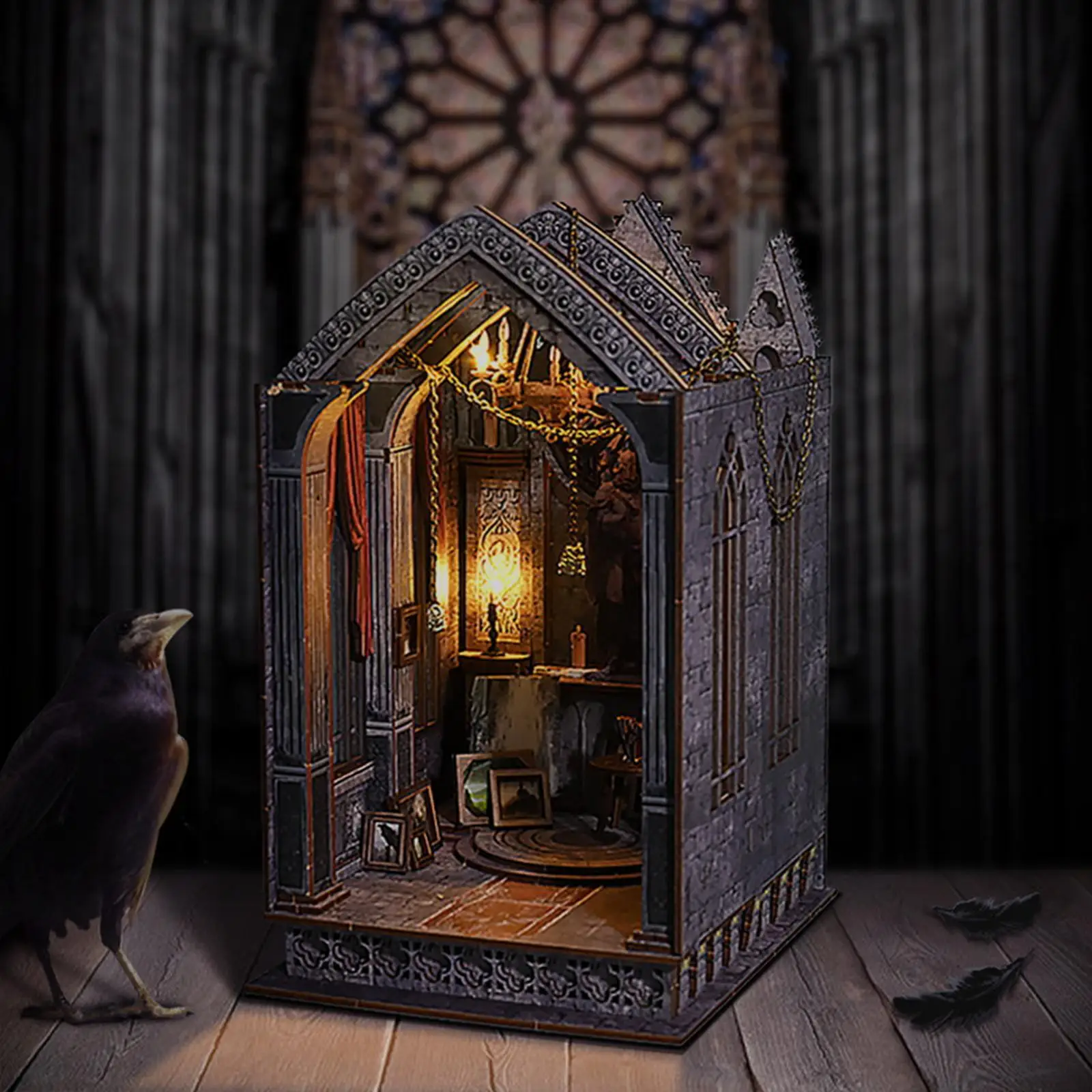 

DIY Wooden Miniature Dollhouse Kits Collectibles Gift Gothic