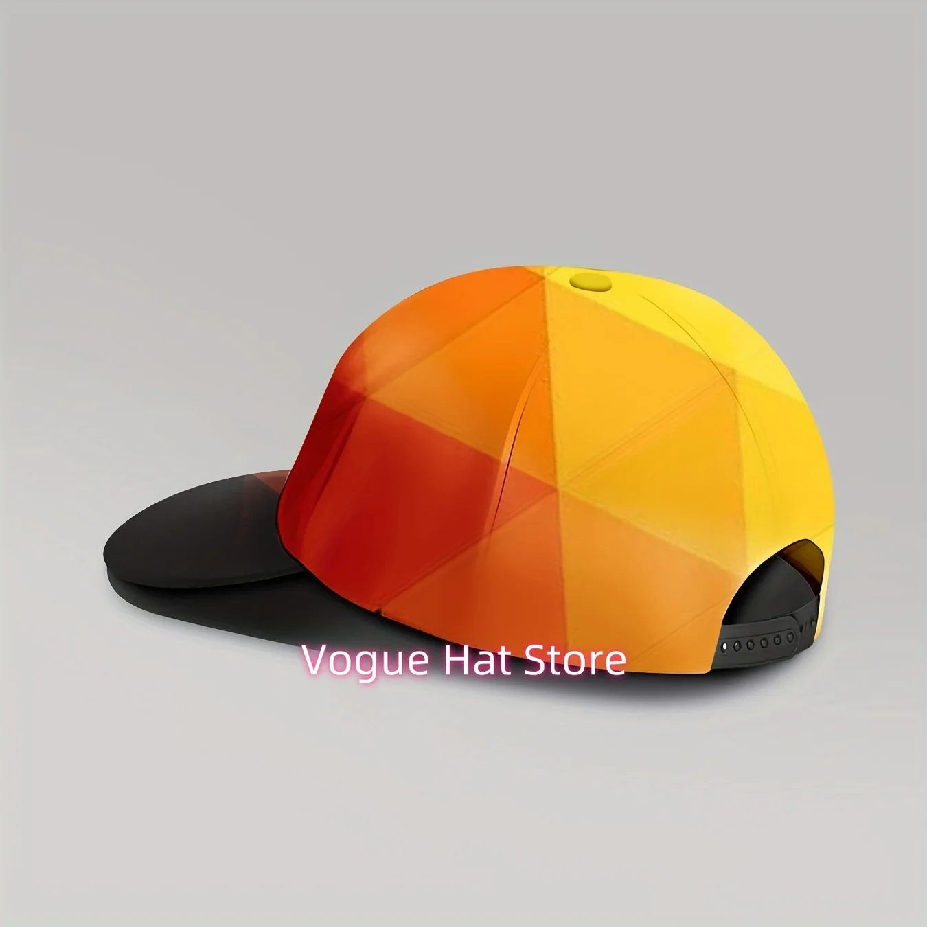 1pc, Baseball Cap with a Geometric Gradient, Featuring an Abstract Diamond Pattern, Suitable for All Genders, Casual Style, Adju