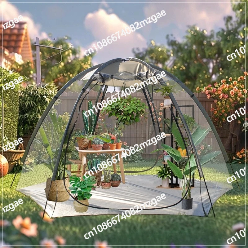 

​ ​ Прозрачная пузырьковая палатка из ПВХ на 6 человек, всепогодное укрытие Star Gazer с панорамным обзором на 360° для кемпинга и заднего двора ​