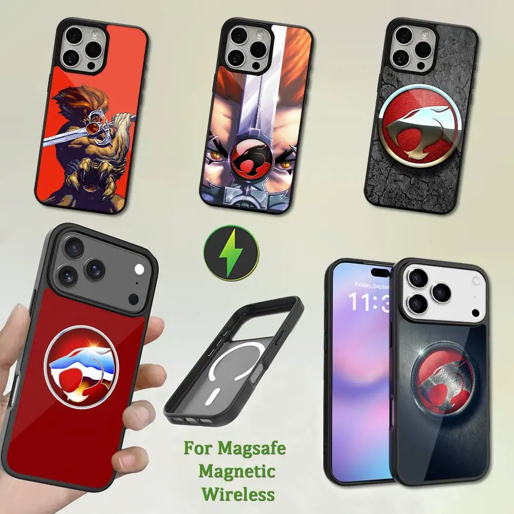 Cool T-ThunderCats-ES Anime funda de teléfono para iPhone 13,12,11,16,15,17,14,Pro,Max,Plus,Mini,Magsafe,carga inalámbrica magnética