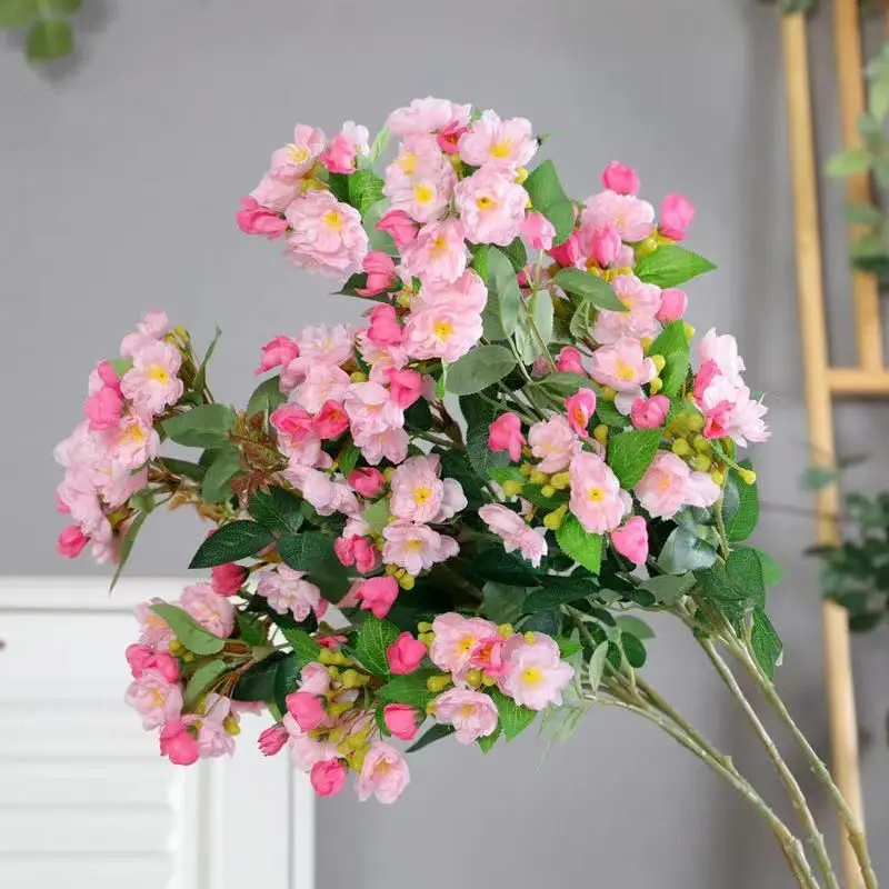 85CM Upscale Artificial Flowers Single Branches Begonia Camellia Home Decor Flores For Shopping Mall Wedding Decoration 10 Pcs