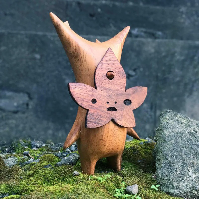 Korok Statue Toys Wooden Figures Korok Family Handicraft Gift Puppet Toy Ornament Zelda Breath Of The Wild Decoration Gifts Toys