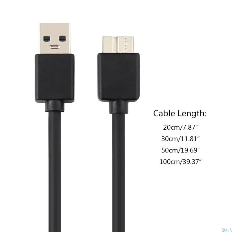 R91A USB Adapter Converter Cable A to B Male for External Hard Drive Disk HDD USB-A Hard Drive Cable - view 5