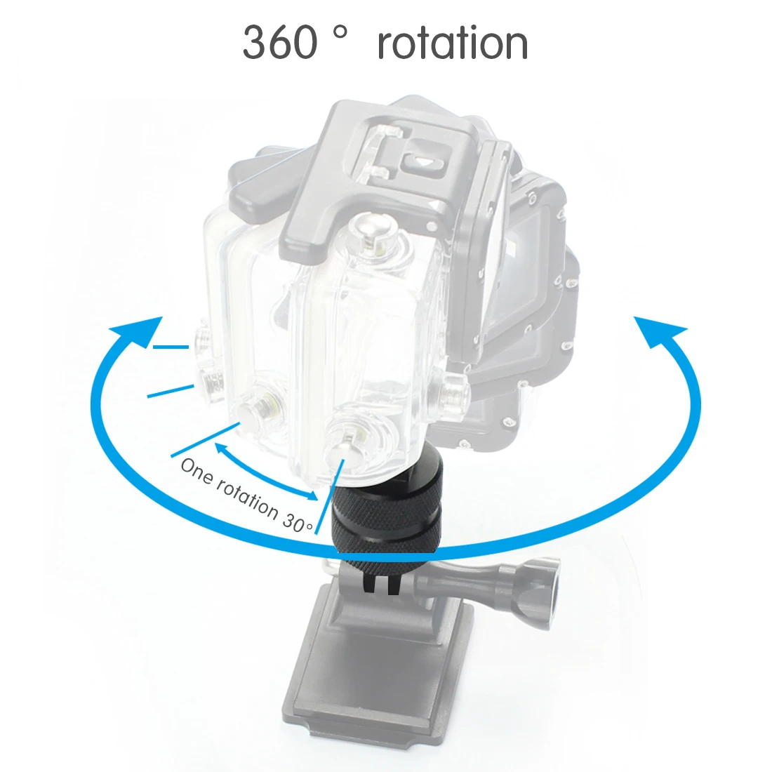 360 Degree Swivel Rotation Adapter Aluminum Connector Tripod Mount for GoPro 13 12 Insta360 X5 DJI OSMO 360 Action 5Pro Camera