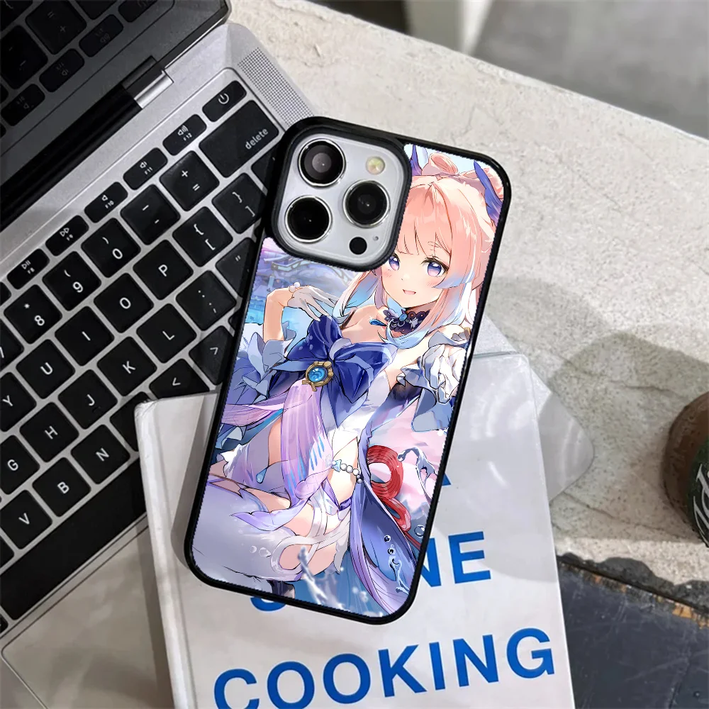 Anime Genshin Impact Sangonomiya Kokomi Phone Case Strong Magnetic For IPhone 15 14 13 Pro Max 11 12 Mini Alex Mirror For