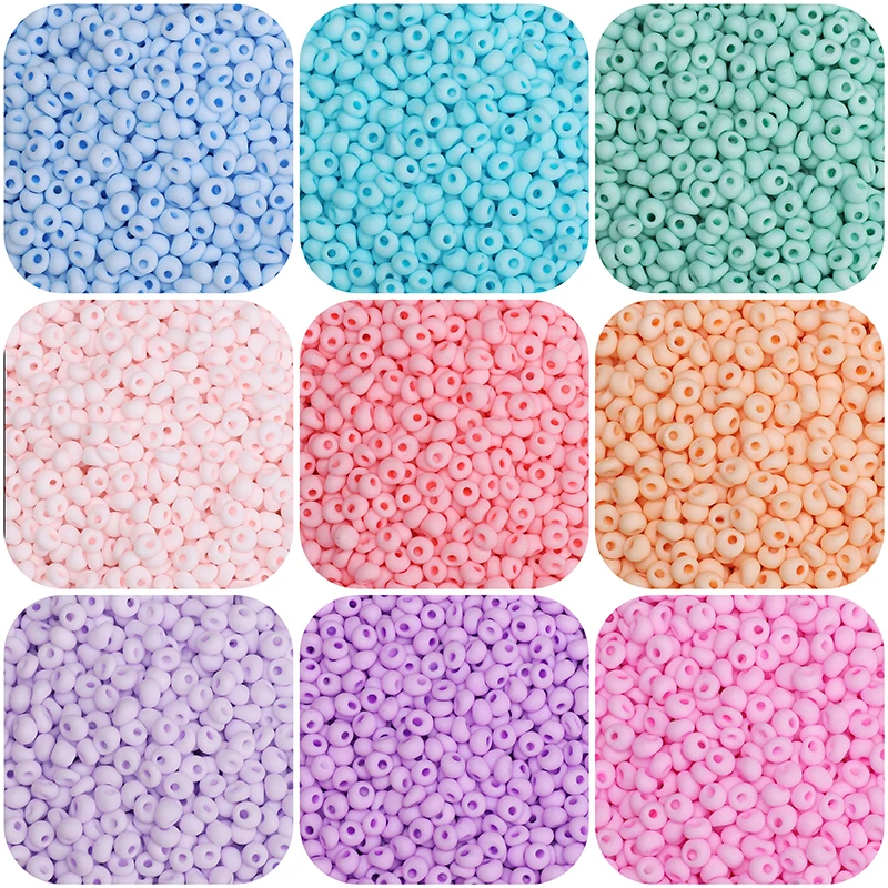 110pcs Solid Color Water Drop Shape Beads Czech Glass Seed Beads To Make Phone Chain Bag Decoration Craft DIY Sewing Accessories