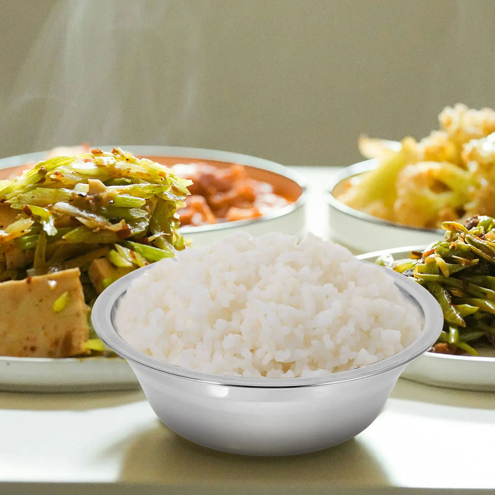 

2Pcs Stainless Steel Mixing Bowls Large Capacity Crack Resistant Metal Bowls Multipurpose Kitchen Basins for Mixing Baking Food