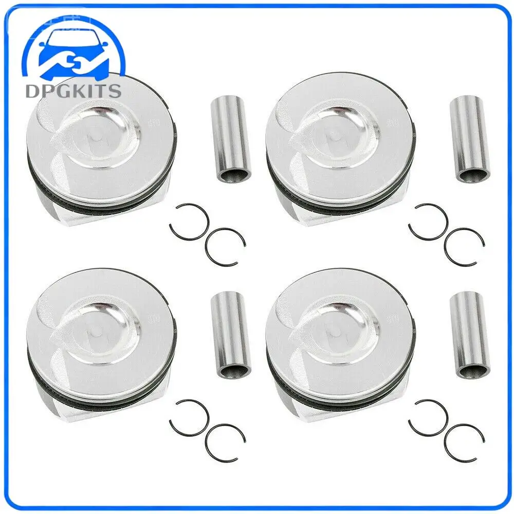 DPGKITS 4x Piston & Ring 11257566019 For 06-16 MINI R55-R61 N14 TURBO Cooper Countryman Engine Pistons Rings Rods & Parts