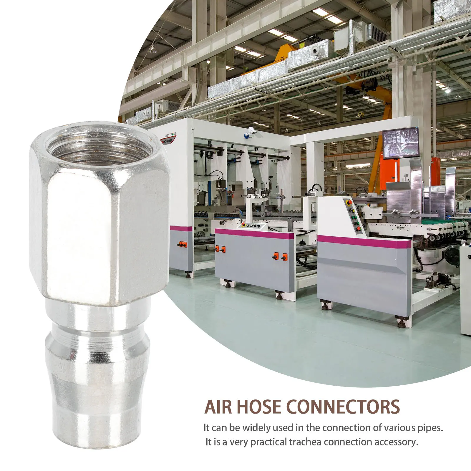 

25Pcs Durable Trachea Connectors Metal Quick-Connect Fittings Stable Performance Good Sealing Multi-Purpose Hose Joints