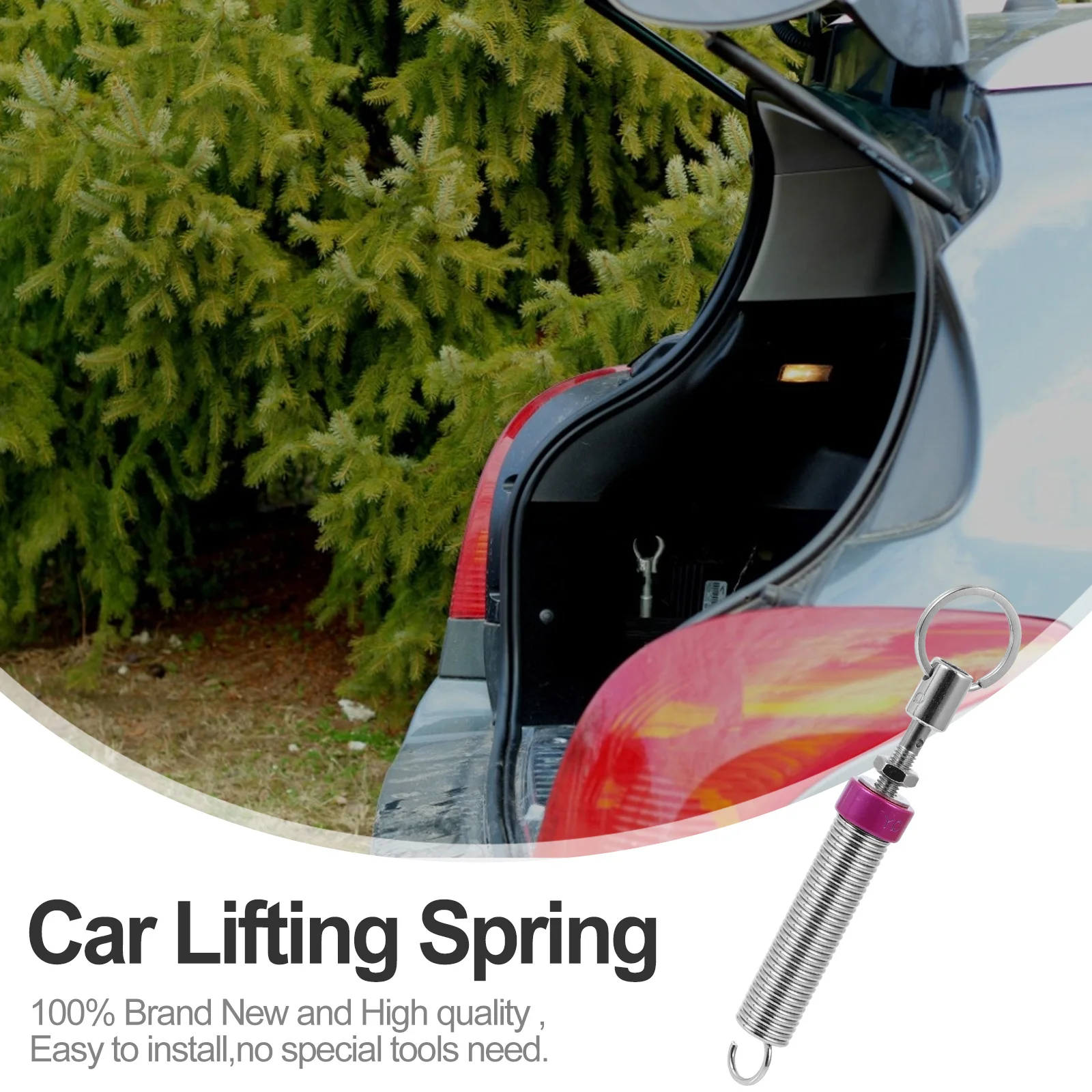 

Car Boot Trunk Lid Adjustable Spring Carbon Alloy Steel Durable Corrosion Resistant Lifting Spring Device Automatic Car Trunk