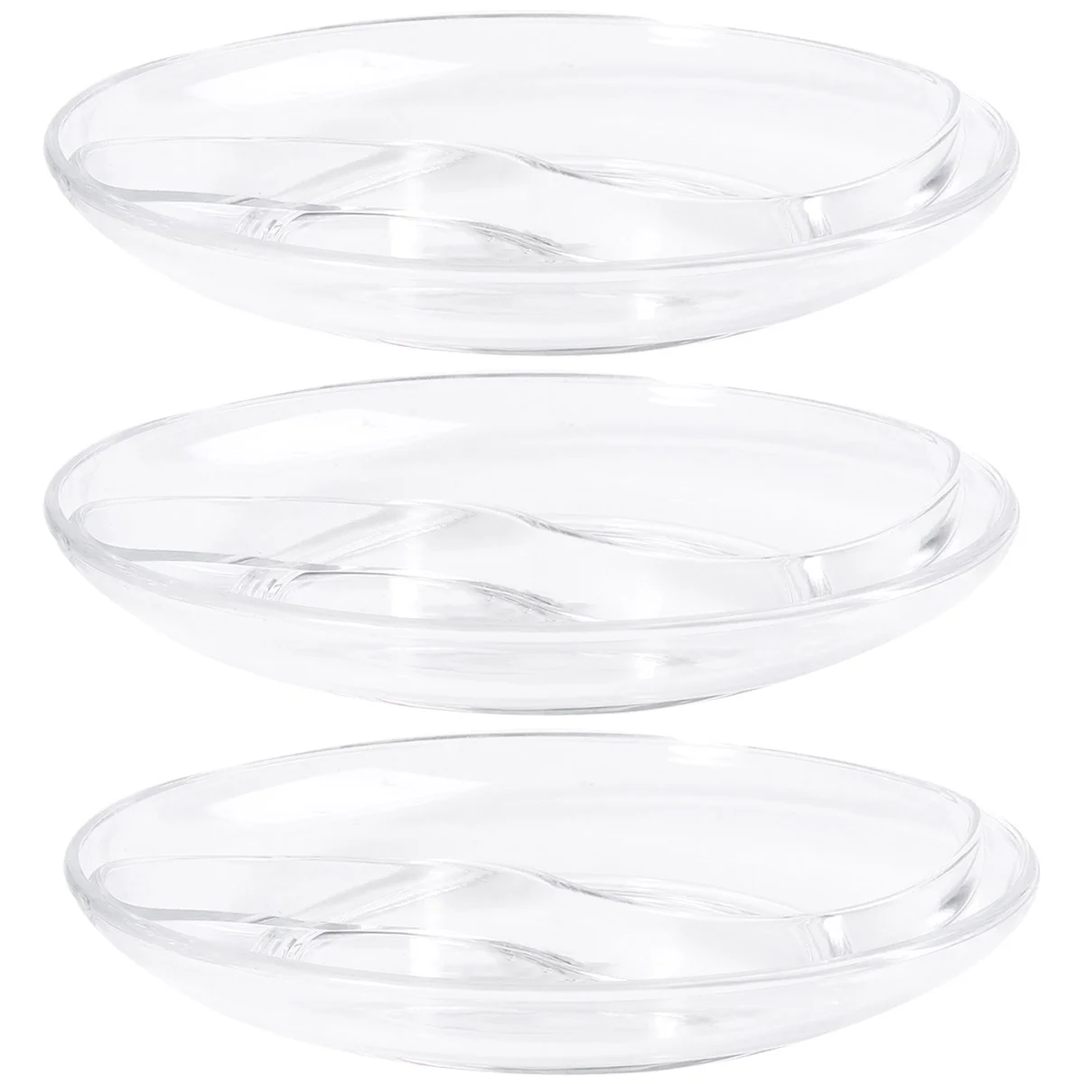 3 PCS Transparent Ink Disc Double Palette Color Mixing Tray Plate Board Paint for Kids