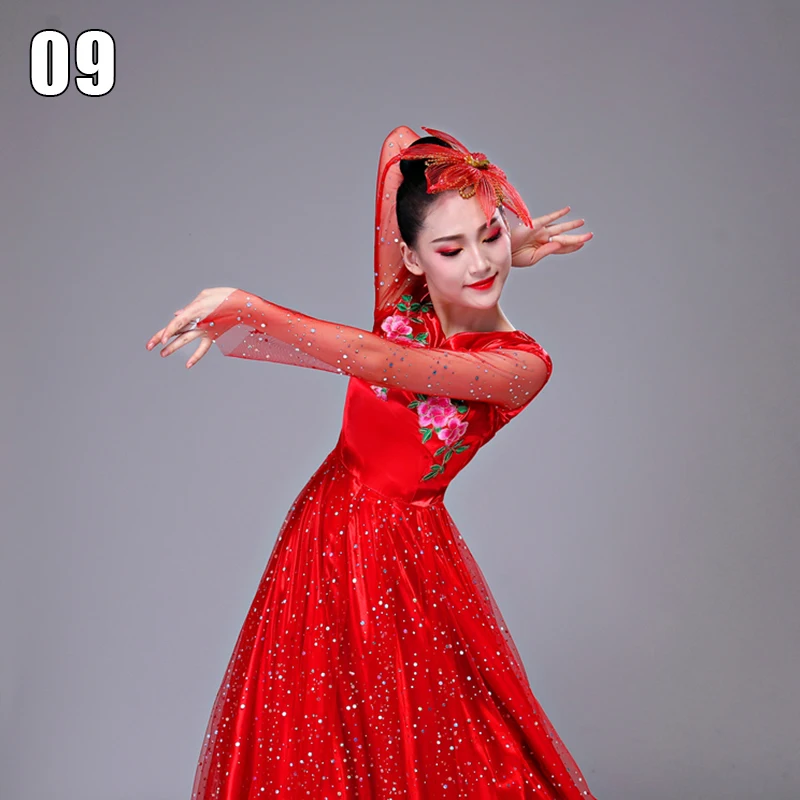 180/360/540/720 Degree Spanish Flamenco Dresses Modern Dance Opening Dance Dress Swing Skirts Chorus Stage Performance Costumes