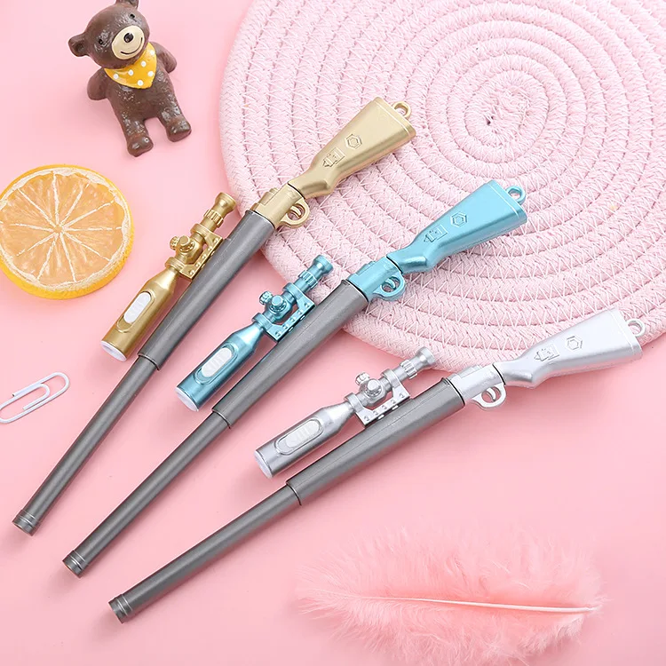 Lighted sniper rifle gel pen Creative weapon modeling rifle fountain pen Student stationery office signature pen cute stationery