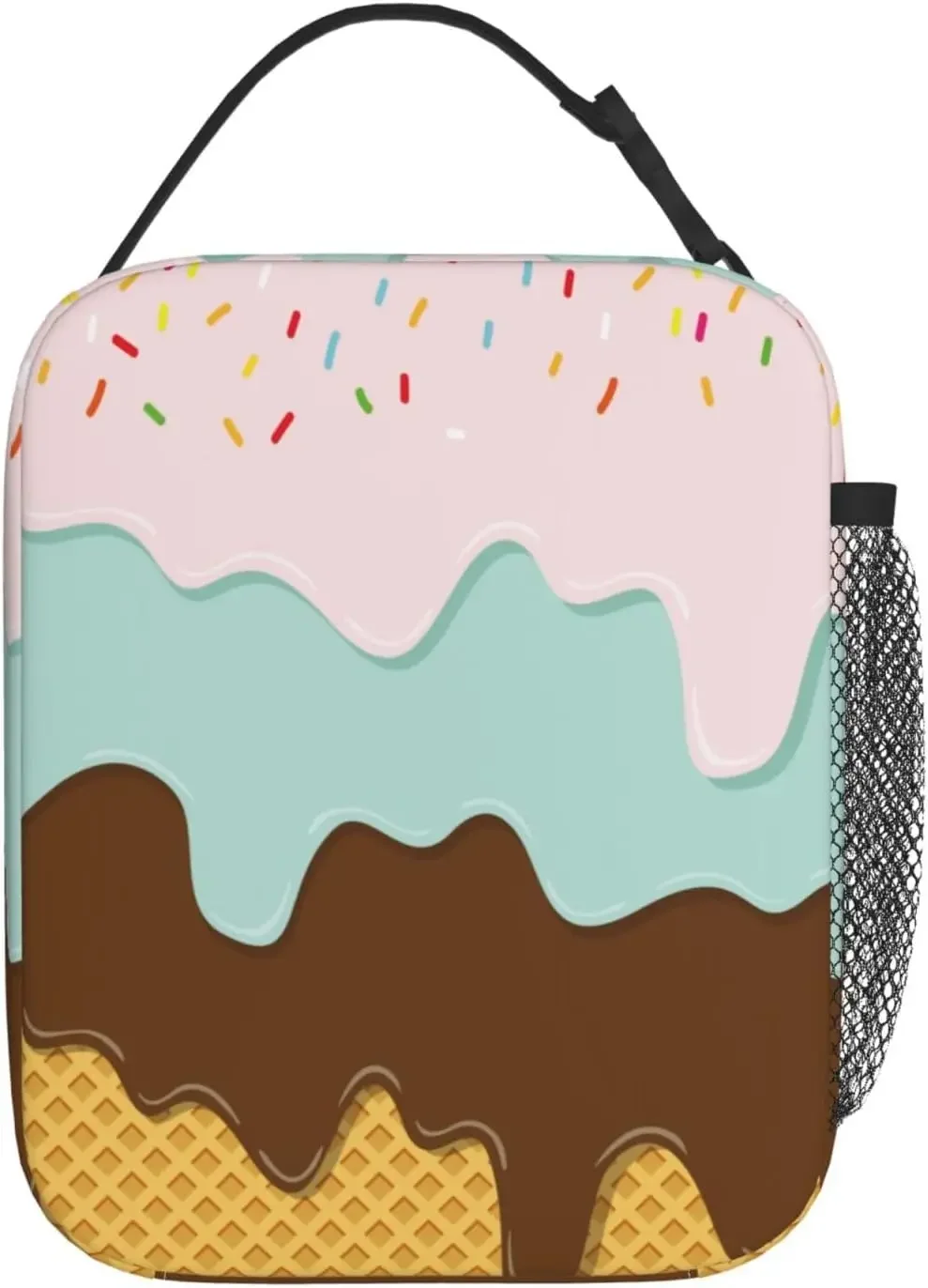 

Cute Ice Cream Lunch Bag For Women Men Insulated Waterproof Lunch Tote Reusable Lunch Cooler Bag for Work Office Picnic Travel