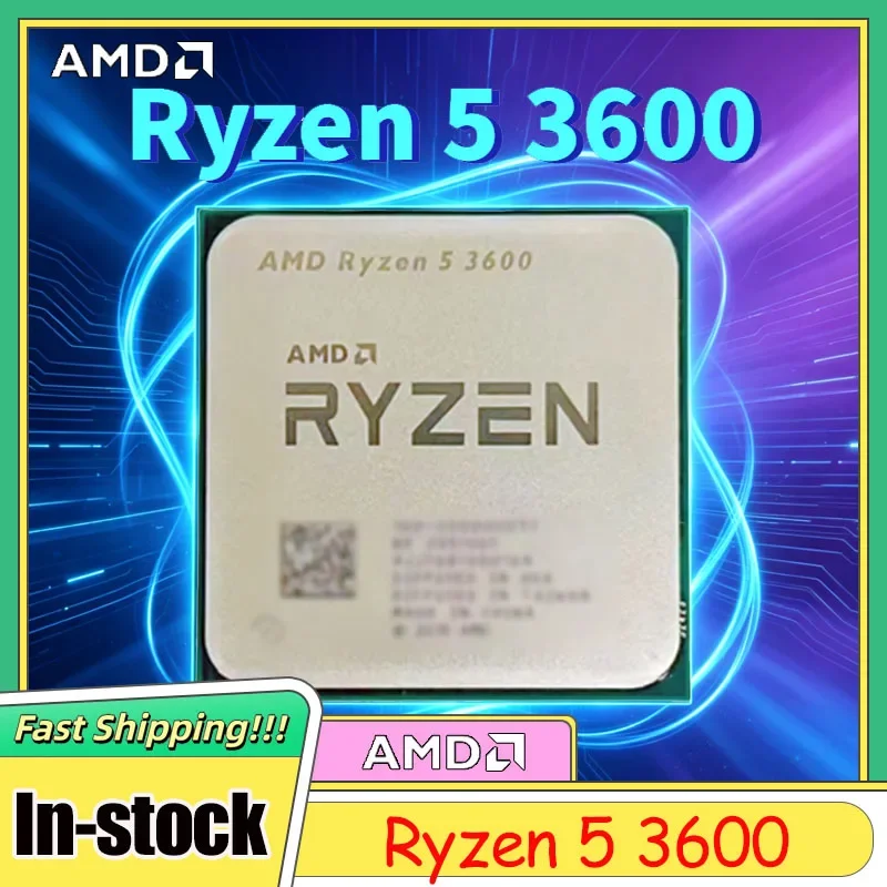 Procesador AMD Ryzen 5 3600 R5 3600 de 6 Núcleos y 12 Subprocesos, 4.4GHz, Desbloqueado, Socket AM4, para Juegos de Escritorio, Sin Embalaje Minorista