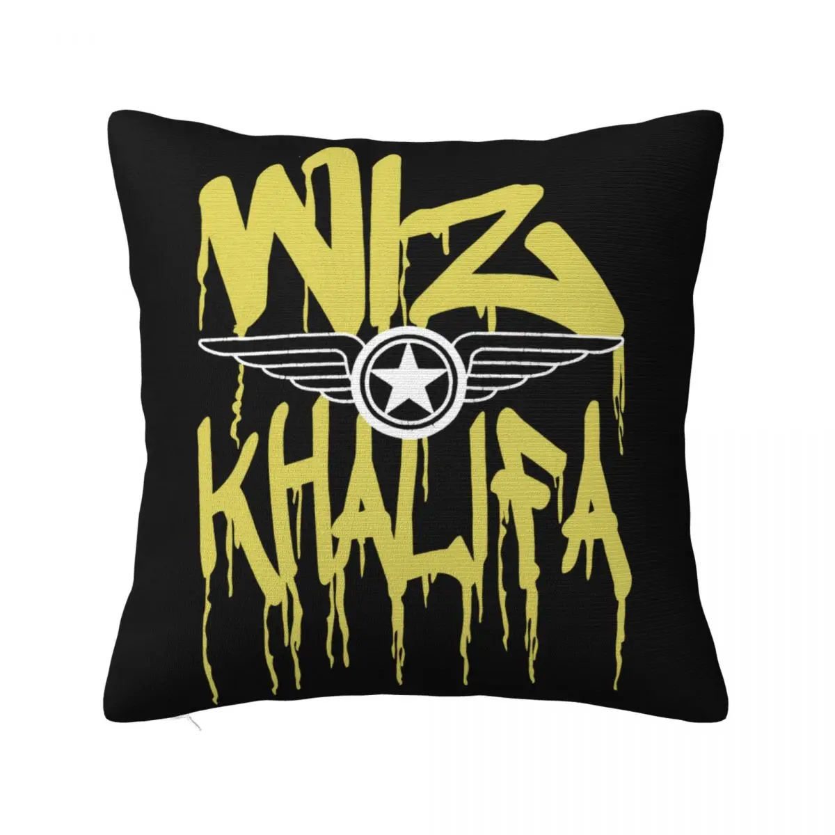 Rare Vintage Wiz Khalifa Large Black Yellow Pittsburgh 011119B Customiz Many Colors Pillow Case