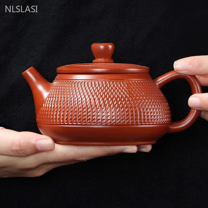 Yixing Purple Clay Tea Pot Raw Ore Dahongpao Ball Hole Filter Tea Infuser Chinese Beauty Tea Accessories Handmade Zisha Teapot