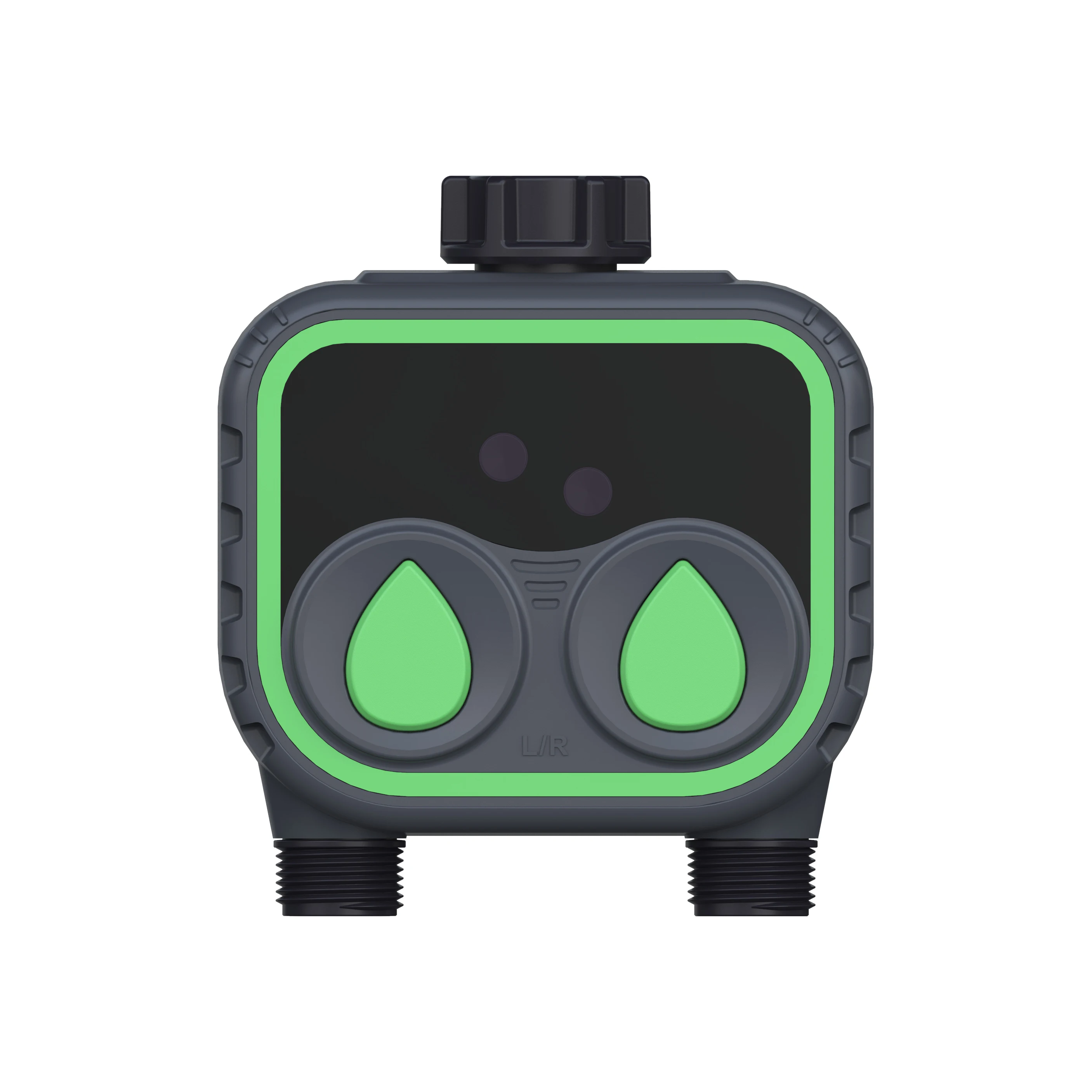 Dual Outlet Automatic Irrigation Controller With Rain Delay LCD Display IP65 Waterproof For Lawn Garden Water Timers