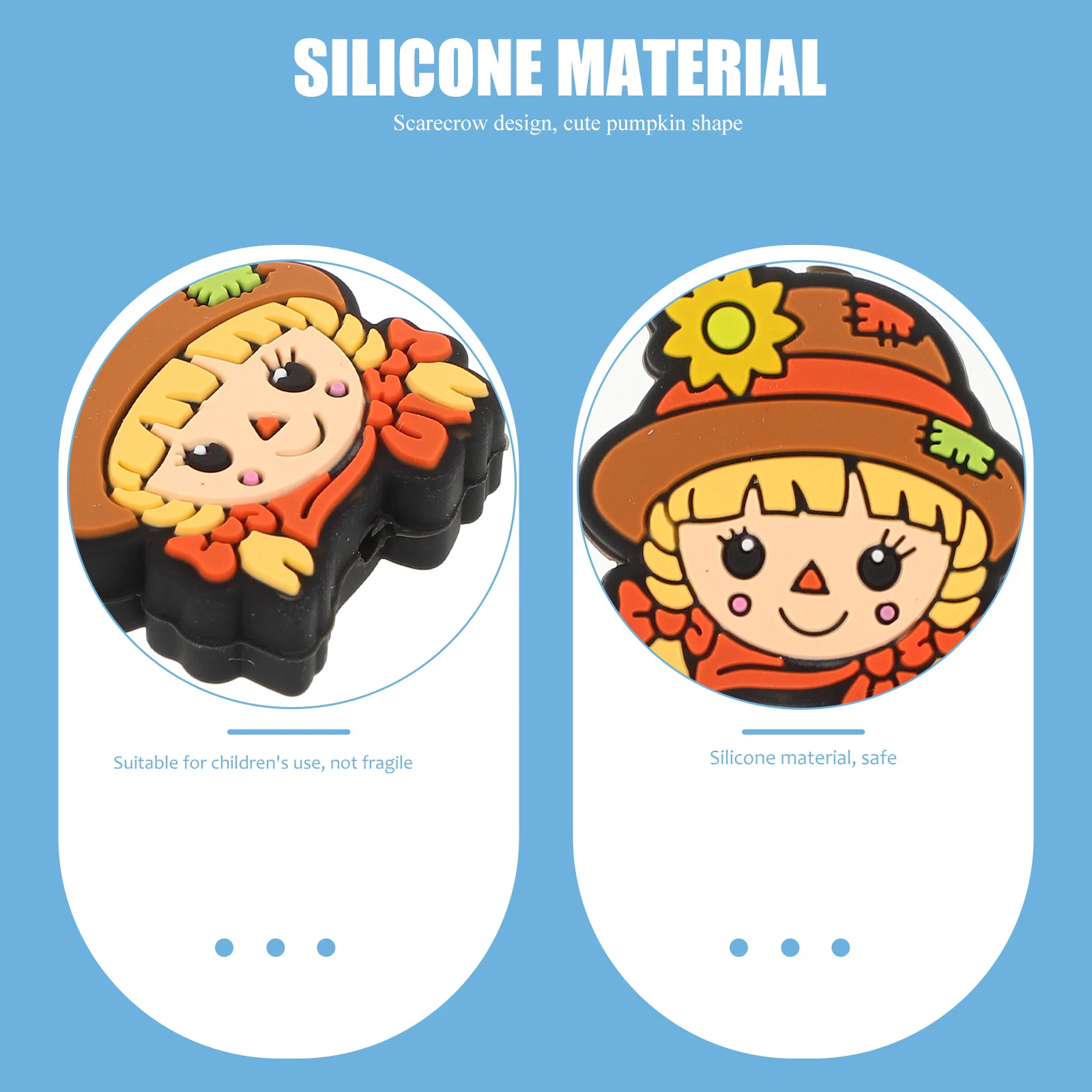 

10Pcs Silicone Scarecrow Element Beads for DIY Jewelry Making Crafting Bracelets Necklaces Accessories Beads for Jewelry Making