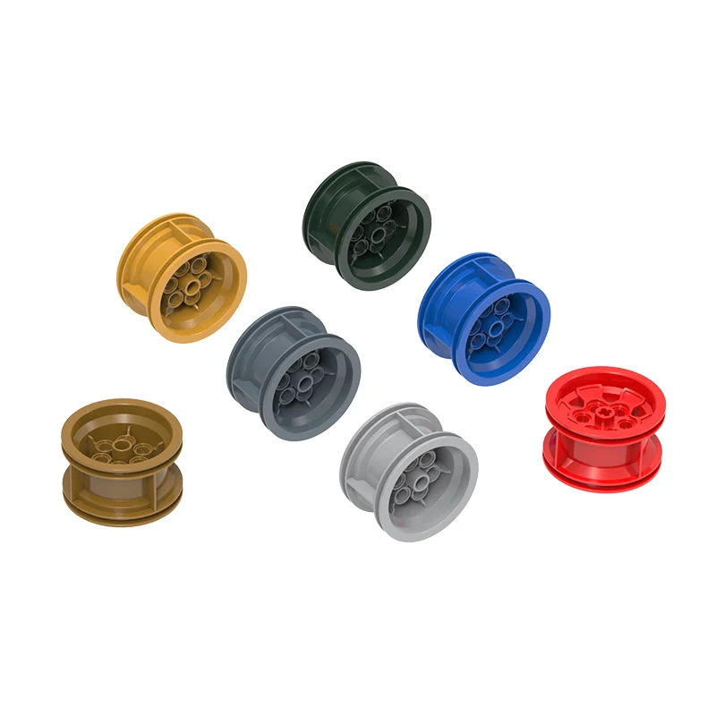 WANGE 6Pcs/Lot 0 56×28 wheel hub Block Moc Color Accessories Compatible with Brick DIY Children's educational Toy Assembly  Box