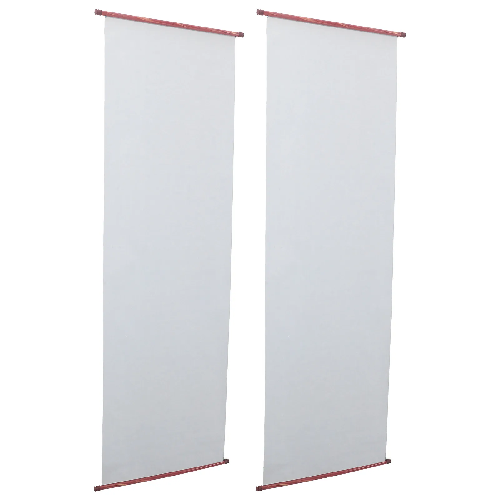 2Pcs Double Sided Chinese Calligraphy Water Writing Cloth Scrolls Reusable Blank Scrolls for Office Home School Wall Hanging Art