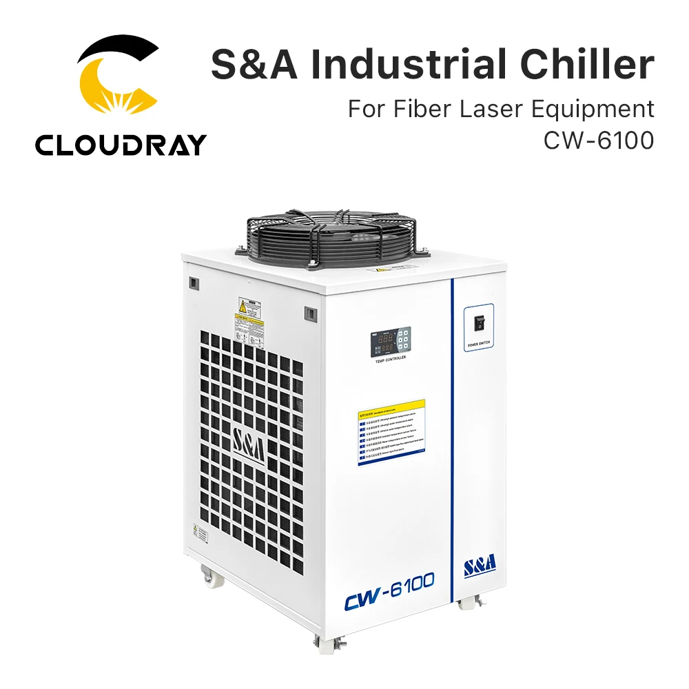 Cloudray Original S&A Industrial Chiller CW-6100 75L/min Flow R-410a Refriferant for Machine Water Colling System