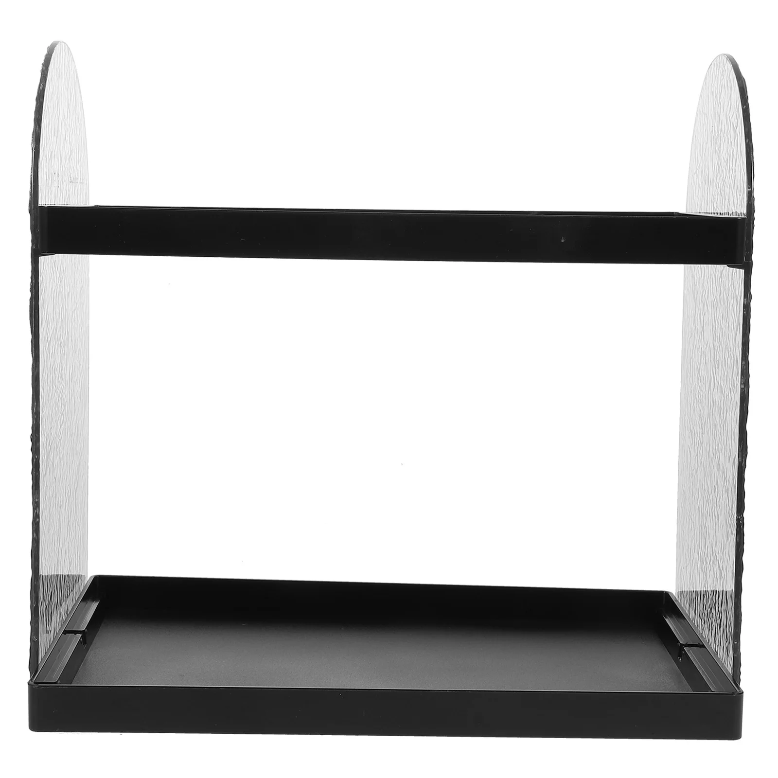 

Translucent Gray Ice Pattern Makeup ganizer Double Tier Storage Rack for Cosmetics Skincare Products Perfume HOLDER