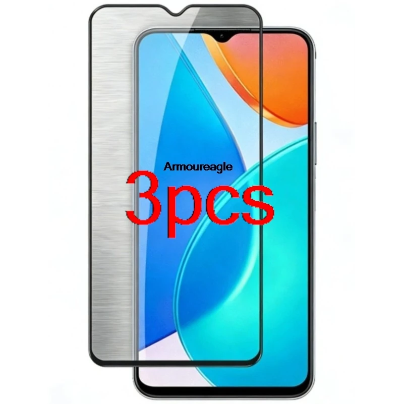 

3PCS Black Edge Full Cover 3D Tempered Glass For Honor X6 film Explosion-proof Screen Protector Guard Shield