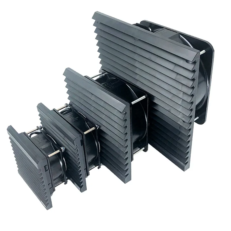 

Черный комплект охлаждающих вентиляторов для шкафа, 220 В, черный затвор, вентиляционный фильтр, группа электрических охлаждающих вентиляторов для шкафа