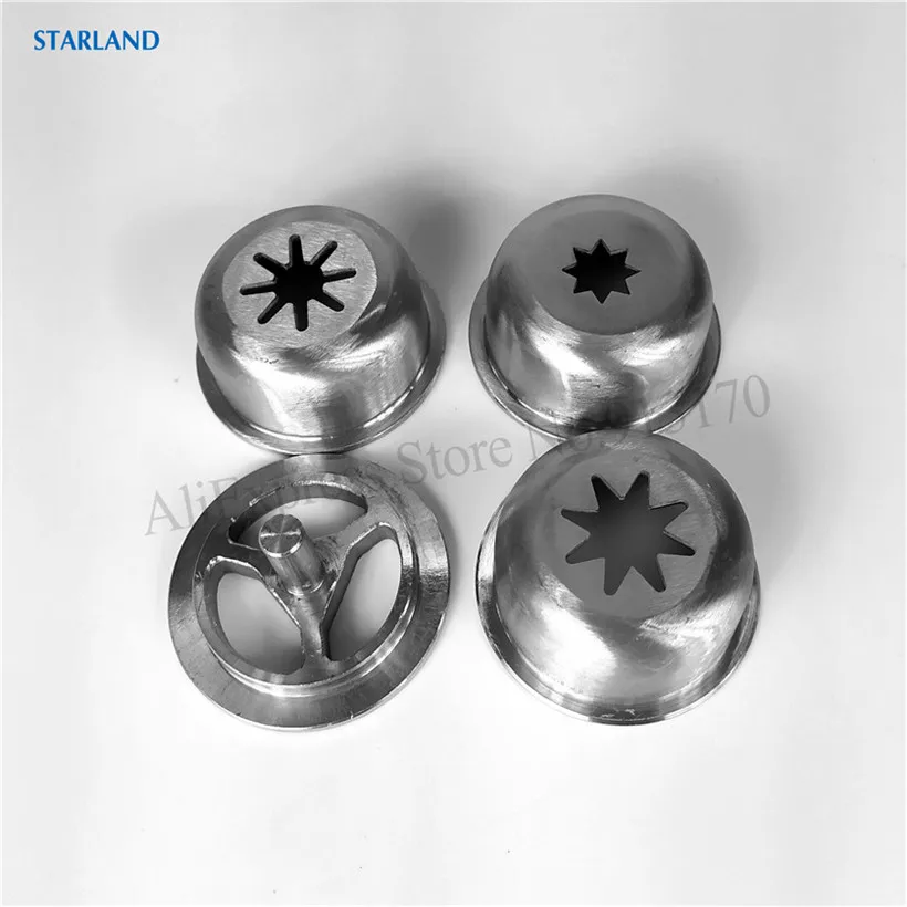 Four Churros Molding Caps Nozzles Lid Spare Parts Of Churro Filling Machine Fitting Spanish Churros Maker Accessories