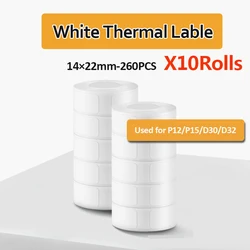 10Rolls 14*22mm Thermal Label Paper for Label Printer Mini Portable Adhesive Label Maker Printing Marklife P15 P12 D30