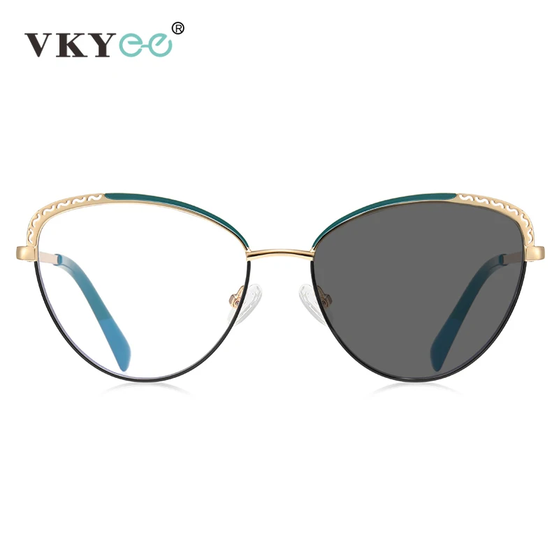 VKYEE  butterfly design frame fashion ladies reading glasses anti blue light customisable prescription photochromic glasses 3111