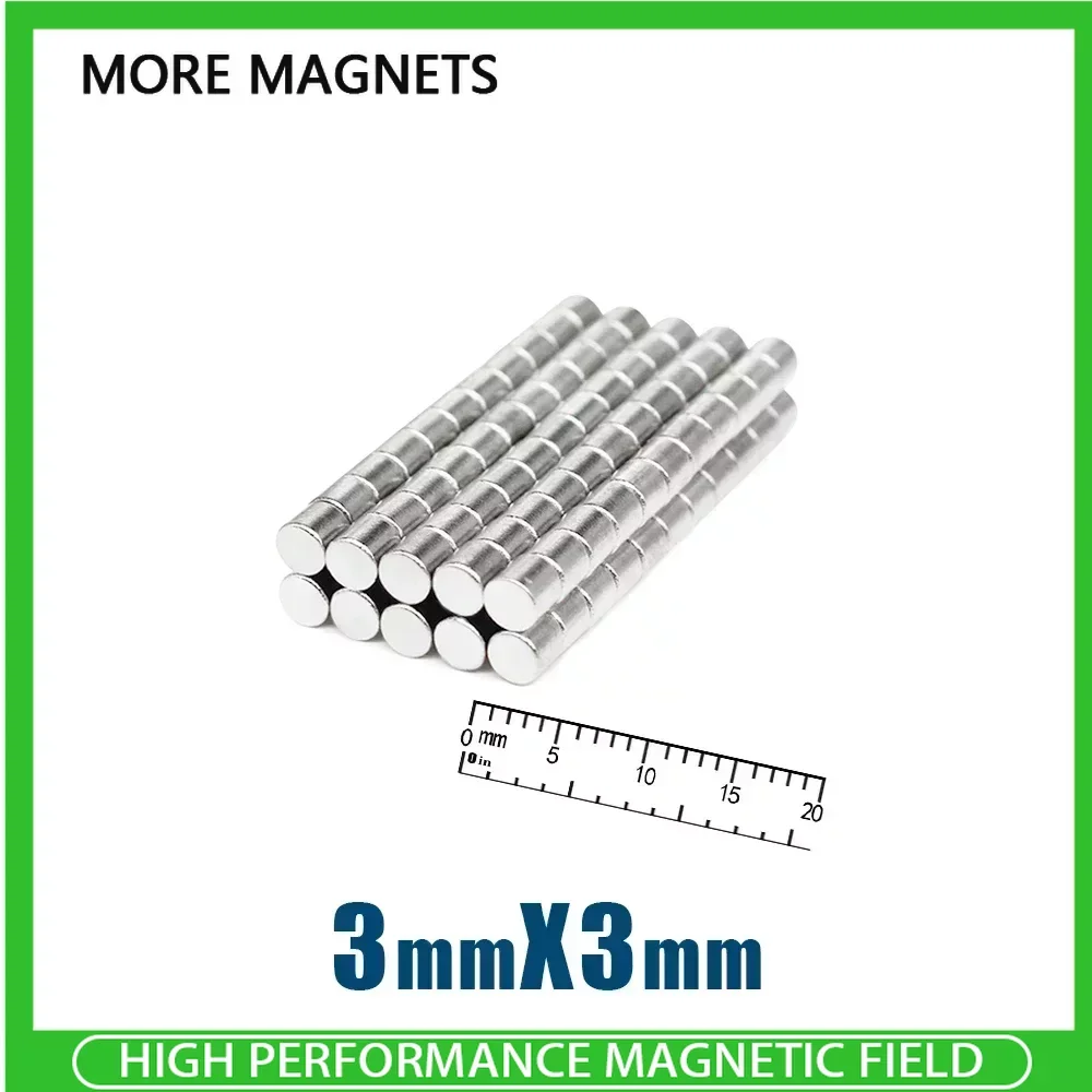 

100/200/500/1000/2000PCS 3x3mm Mini Small Disc Search Magnet Magnets Round Neodymium Permanent Strong Magnets